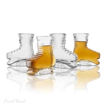 Final Touch Skate Shot Glasses Set for Hockey Fans