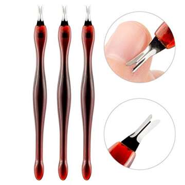 3Pcs Professional Cuticle Trimmer Cuticle Pusher Cuticle Knife Remover Dead Skin Practical Nail Art ...