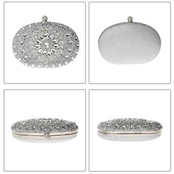 Stylish COAIMANEY Sparkly Rhinestone Evening Handbag