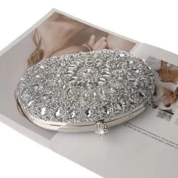 Stylish COAIMANEY Sparkly Rhinestone Evening Handbag