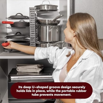 GeekDigg Adjustable Kitchen Pot Rack - Organizer for All Spaces