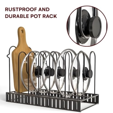 GeekDigg Adjustable Kitchen Pot Rack - Organizer for All Spaces
