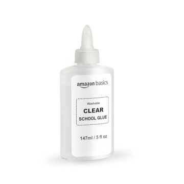 Amazon Basics Clear Washable School Glue - 5 fl.oz Bottle for Crafts & Projects