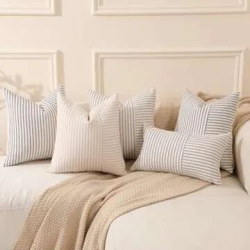 Hckot Farmhouse Throw Pillow Covers - Stylish Comfort in Any Space