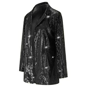 NSHYPOI Women’s Sequin Blazer for Parties and Events