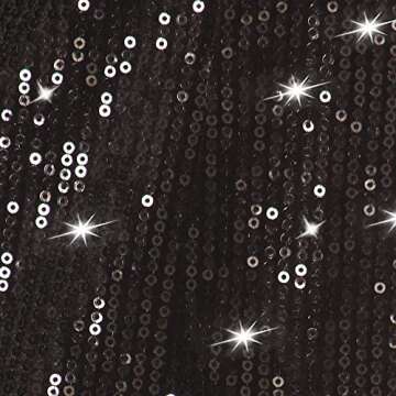 NSHYPOI Women's Shiny Sequin Open Front Blazer Coat Lapel Long Sleeve Cardigan Jacket