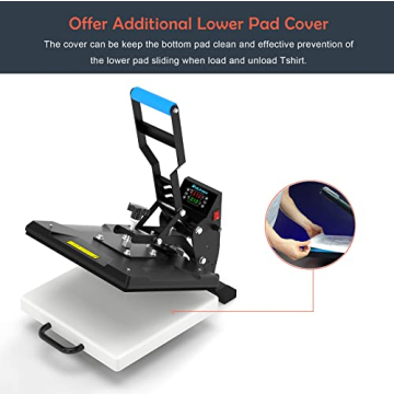 Delclynee Heat Press Machine for T Shirts 15x15 Professional Quality