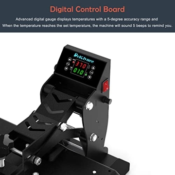 Delclynee Heat Press Machine for T Shirts 15x15 Professional Quality