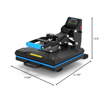 Delclynee Heat Press Machine for T Shirts 15x15 Professional Quality
