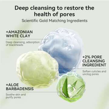 LANBENA 2.0 Blackhead Nose Plants Pore Strips(1.03 Oz), 60pcs Nose Strips for Blackhead Mask, Deep Cleansing Peel off Mask, Black Head Remover Mask