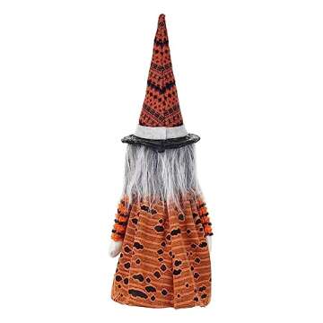 Spooky Lighted Witch Gnome for Halloween Decor
