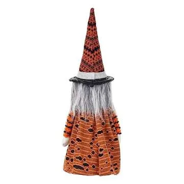 Spooky Lighted Witch Gnome for Halloween Decor