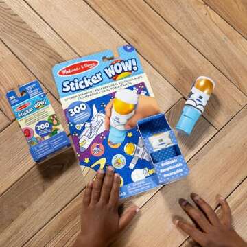 Melissa & Doug Sticker Wow!™ Astronaut Bundle: 24-Page Activity Pad, Sticker Stamper, Mini Activit...