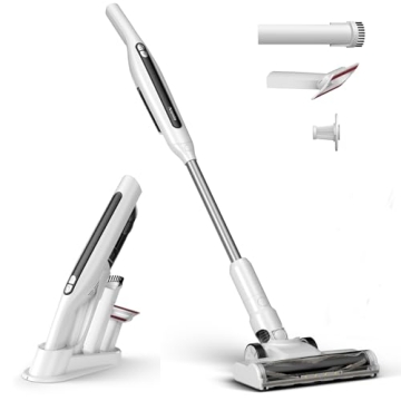 Nismile Cordless Vacuum Cleaner, 18Kpa Stick Vacuum for Home with LED Screen,6000mAh Handheld Vacuum...