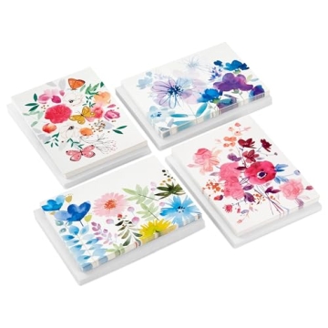 Hallmark Assorted Painted Flower Notecards - 48 Count