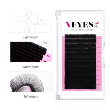 VEYES INC Cashmere Volume Lash Extensions 0.03 CC 12mm - Professional Quality for Lash Techs