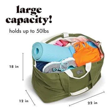 Fit & Fresh Olive Weekender Bag - Spacious Travel Tote