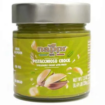 Crunchy Pistachio Butter, 7.5 oz, Sweet Spreadable Pistachio Cream with a Crunch, Pistachio Paste, N...