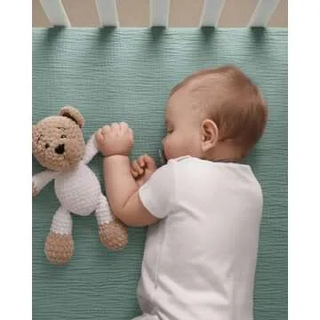 Blissful Diary Muslin Crib Sheets for Girl Boy, Boho Neutral Soft Cotton Baby Sheet for 52''x28'' Standard Crib Mattress, 1 Pack(Roman Green)