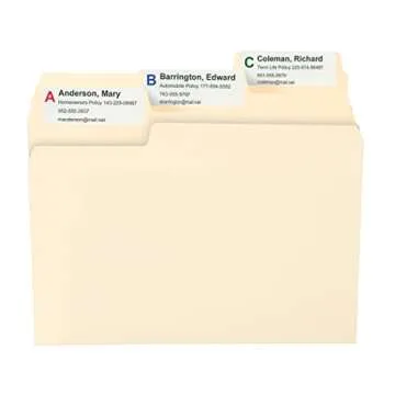 Smead SuperTab File Folder, Oversized 1/3-Cut Tab, Letter Size, Manila, 100 Per Box (10301)