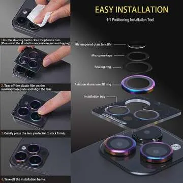 Rayorcon Camera Lens Protector for iPhone 15 Models