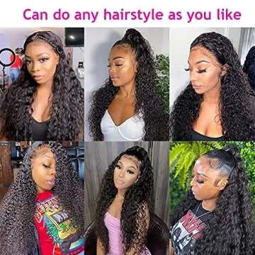 Siyun Show Deep Wave Lace Front Wigs Human Hair Wigs for Black Women 13x4 Lace Front Wigs Human Hair 20 Inch