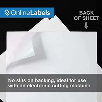 Removable Sticker Paper, White Matte, 100 Sheets, 8.5 x 11 Full Sheet Label, Inkjet or Laser Printer...