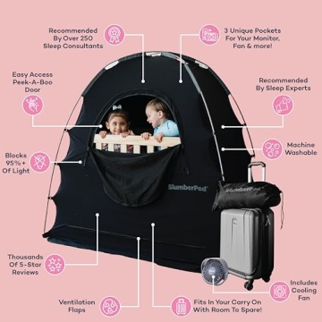 SlumberPod Blackout Sleep Tent with Fan for Babies Toddlers
