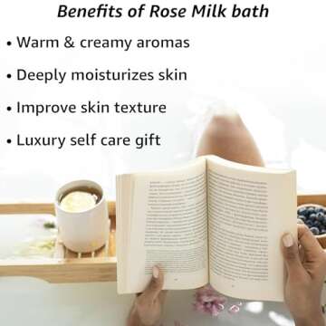 Calming Rose Coconut Milk Bath Soak Moisturize Soften Skin Honey Jasmine Vanilla Destress Luxury Spa...