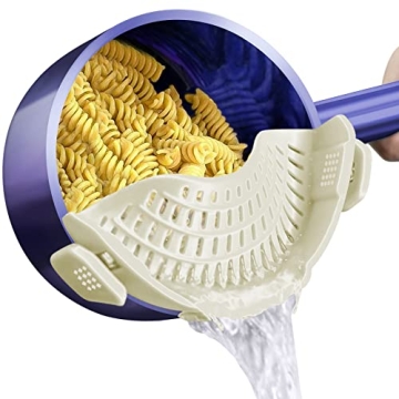 AUOON Silicone Clip-On Strainer for Quick Draining & Easy Storage