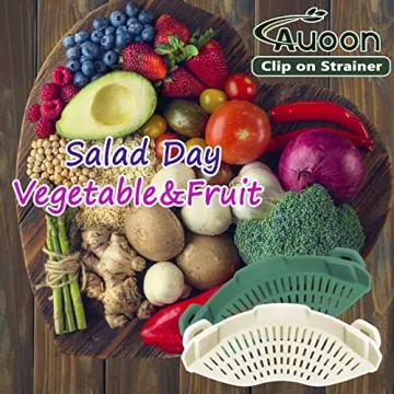 AUOON Silicone Clip-On Strainer for Quick Draining & Easy Storage