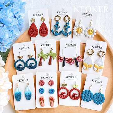 Keoker Polymer Clay Cutters - Perfect Summer Designs for Jewelry Making