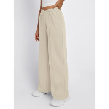 High Waisted Wide Leg Sweatpants for Women