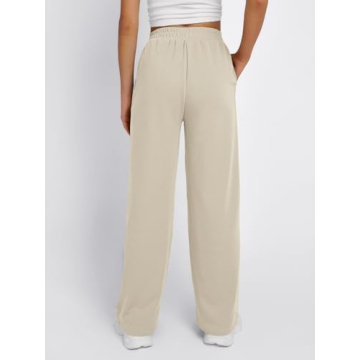 High Waisted Wide Leg Sweatpants for Women