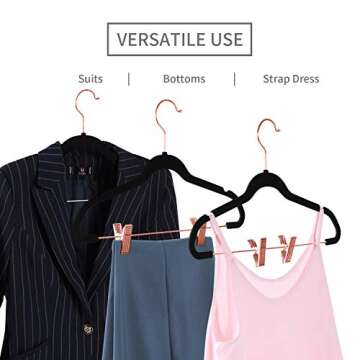 MIZGI Velvet Pants Hangers - Space Saving & Stylish