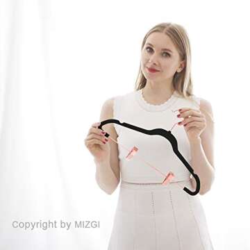 MIZGI Velvet Pants Hangers - Space Saving & Stylish