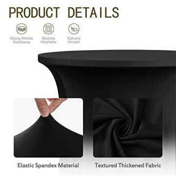 Elegant ANMINY Cocktail Table Covers - Stretchy & Washable