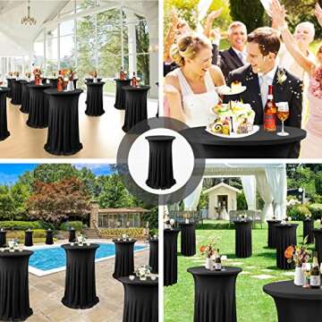 Elegant ANMINY Cocktail Table Covers - Stretchy & Washable