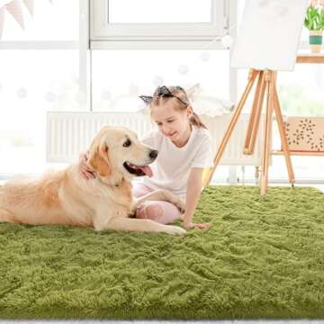 LOCHAS Ultra Soft Indoor Area Rugs - 2x3 Feet Green