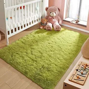 LOCHAS Ultra Soft Indoor Area Rugs - 2x3 Feet Green
