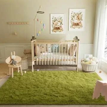 LOCHAS Ultra Soft Indoor Area Rugs - 2x3 Feet Green