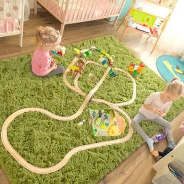LOCHAS Ultra Soft Indoor Area Rugs - 2x3 Feet Green