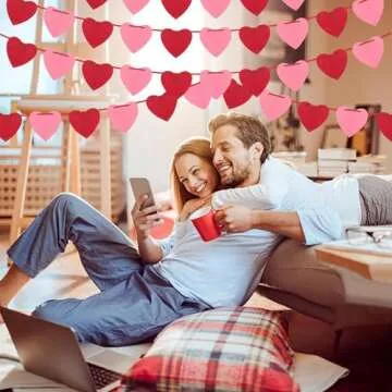 Heart Garland Decor for Valentine's Day & Weddings