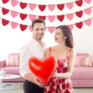 Heart Garland Decor for Valentine's Day & Weddings