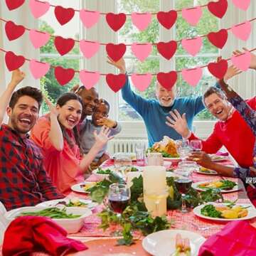 Heart Garland Decor for Valentine's Day & Weddings