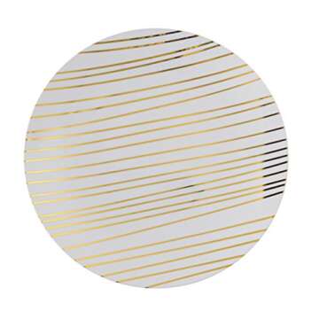 Trendables™ 40 - Pack Combo Premium Disposable Plastic Plates, Food Grade Elegant Plastic Dinner Plates - Glam Design Includes: 20 x 10.25" Dinner Plates & 20 x 8" Salad/Desset Plates
