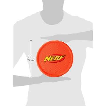 Nerf Dog Nylon Flyer Toy for Medium/Large Breeds, Durable & Fun