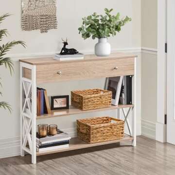 ZeeingHom 3 Pack Natural Water Hyacinth storage basket with Handle, Rectangular Wicker Basket for Organizing, Decorative Wicker Storage Basket for Living Room, 3 Mixed Sizes