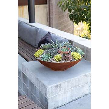 Veradek Corten Steel Series Steel Round Bowl Planter (BV22RS)