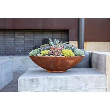 Veradek Corten Steel Series Steel Round Bowl Planter (BV22RS)